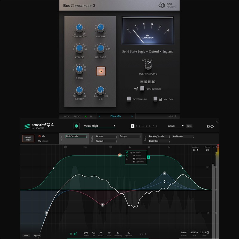 SSL Bus Compressor 2 + sonible smart:EQ 4 bundle